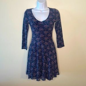 Navy blue Abercrombie & Fitch long sleeve dress